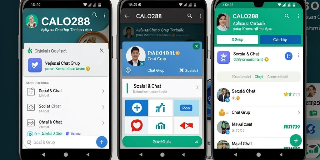 Tampilan antarmuka CALO288 dengan fitur Chat Grup yang menarik.