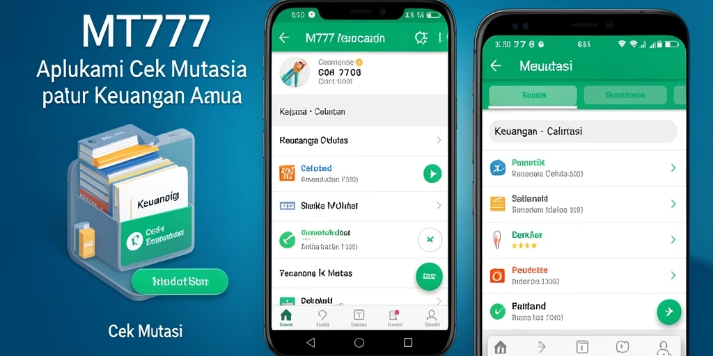 Tampilan utama MT777 yang menampilkan fungsi Cek Mutasi.