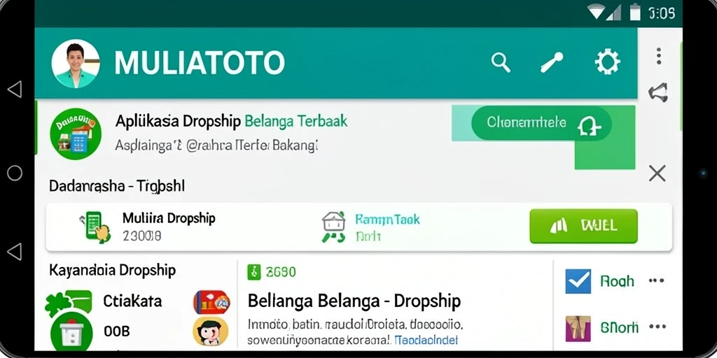 Tampilan antarmuka MULIATOTO yang user-friendly untuk belanja dropship.
