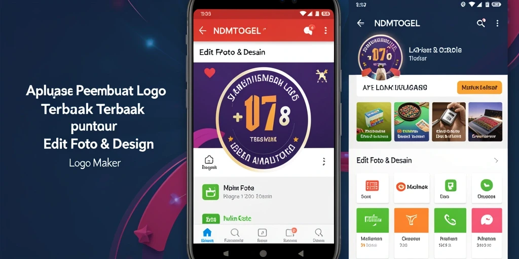 Tampilan antarmuka NDMTOGEL yang modern dan fungsional dalam mendesain logo.