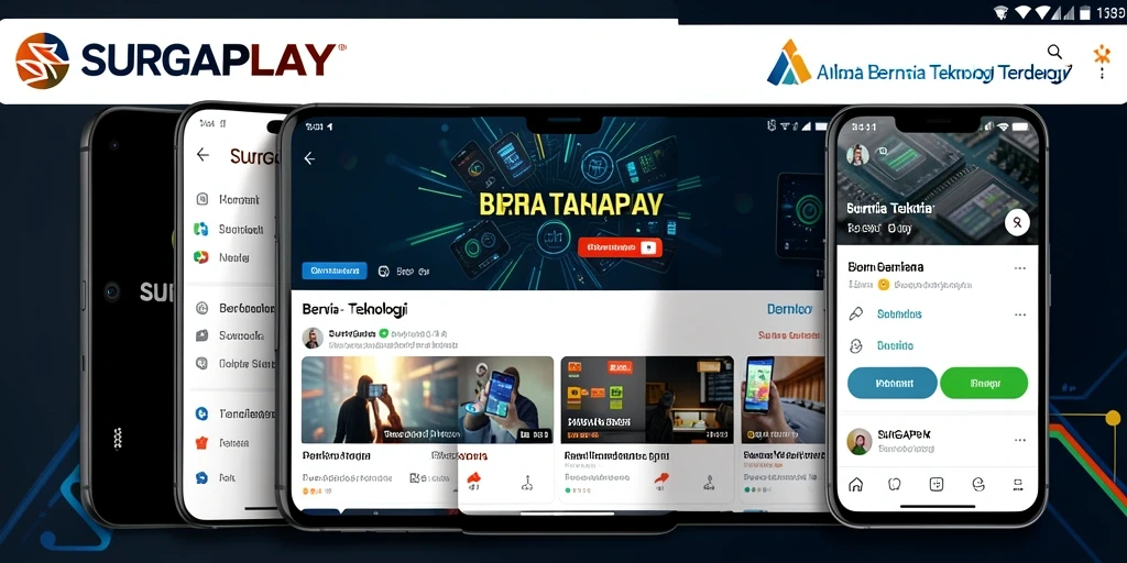 Antarmuka SURGAPLAY yang modern dan informatif.