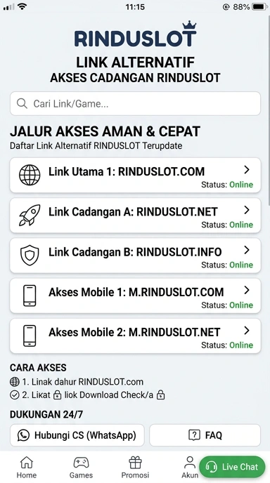 Link Alternatif Rinduslot untuk Pengguna Android